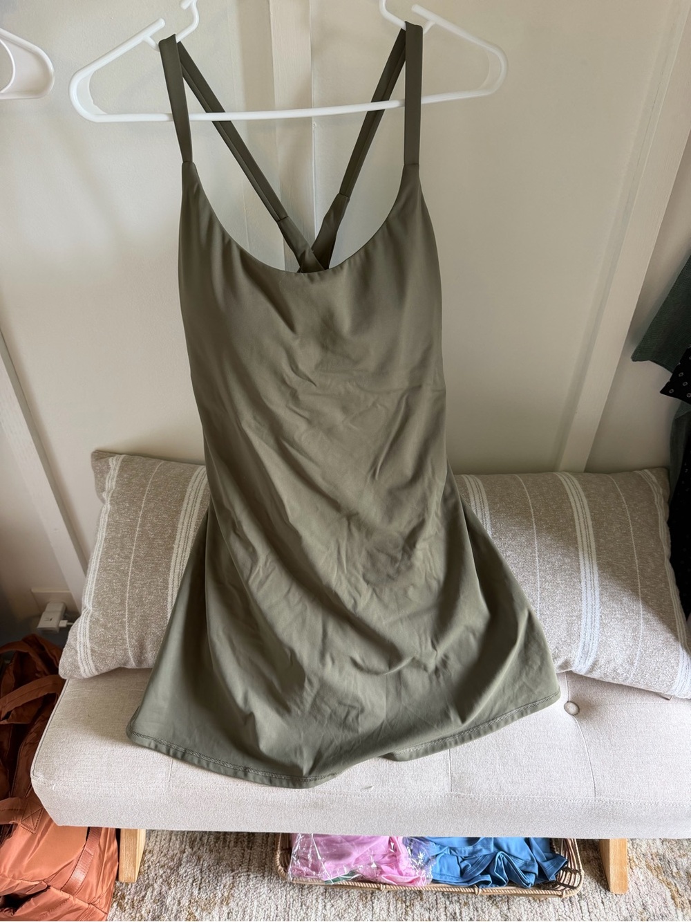 HALARA Olive Green Easy Peezy TennisDress